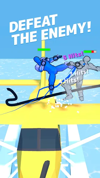 Взломанная Draw Action: Freestyle Fight [MOD: открыты все бойцы и без рекламы] на Андроид — скриншот 2