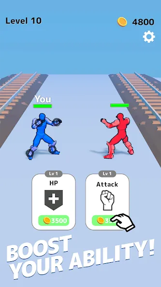 Взломанная Draw Action: Freestyle Fight [MOD: открыты все бойцы и без рекламы] на Андроид — скриншот 4