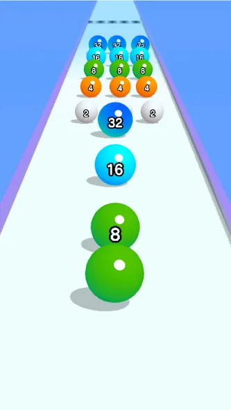Ball Run 2048: merge number [MOD: без рекламы и много монет] (Бесплатно / APK) — скриншот 2