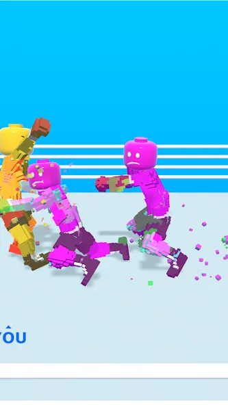 Взломанная Block Fighter: Boxing Battle [MOD: безлимитные деньги и улучшенные бойцы] на Андроид — скриншот 3