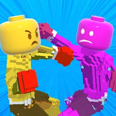Взломанная Block Fighter: Boxing Battle [MOD: безлимитные деньги и улучшенные бойцы] на Андроид