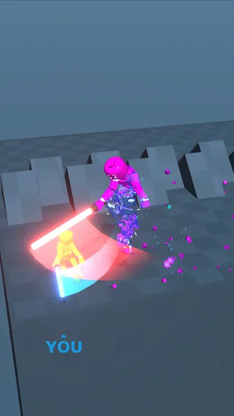 Скачать Block Gladiator 3D: sword duel [MOD: безлимитные деньги и алмазы] — скриншот 3
