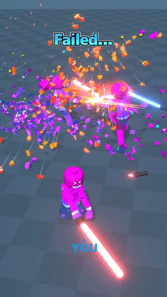 Скачать Block Gladiator 3D: sword duel [MOD: безлимитные деньги и алмазы] — скриншот 4