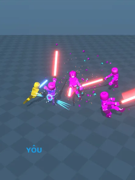 Скачать Block Gladiator 3D: sword duel [MOD: безлимитные деньги и алмазы] — скриншот 5