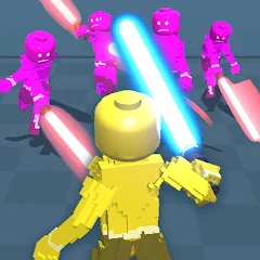 Скачать Block Gladiator 3D: sword duel [MOD: безлимитные деньги и алмазы]