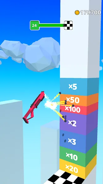 Gun Sprint [MOD: много денег и быстрое прохождение] последняя версия — скриншот 5