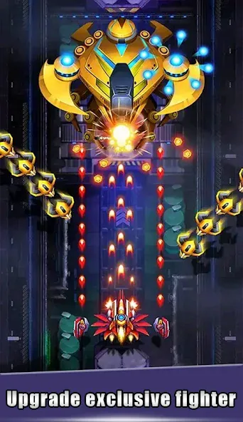 Скачать взлом Galaxy Attack - space shooting [MOD: безлимитные деньги и патроны] — скриншот 5
