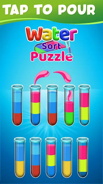 Скачать Water Sort Color Sorting games [MOD: без рекламы и все уровни открыты] — скриншот 5