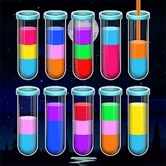 Скачать Water Sort Color Sorting games [MOD: без рекламы и все уровни открыты]
