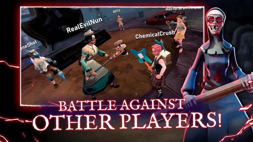 Скачать взлом Horror Brawl [MOD: безлимитные монеты и разблокированы персонажи] — скриншот 2