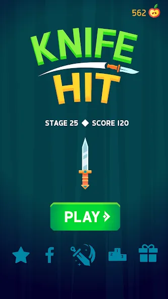 Скачать взлом Knife Hit [MOD: безлимитные ножи и открытые уровни] — скриншот 4