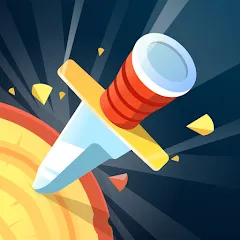 Скачать взлом Knife Hit [MOD: безлимитные ножи и открытые уровни]