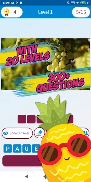 Guess the fruit name game [MOD: безлимитные подсказки и открыты все фрукты] — Скачать бесплатно (APK) — скриншот 3