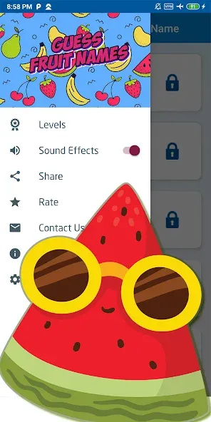 Guess the fruit name game [MOD: безлимитные подсказки и открыты все фрукты] — Скачать бесплатно (APK) — скриншот 5