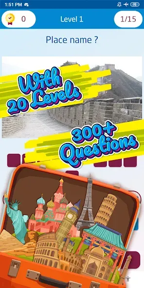 Guess the famous place [MOD: открыты все известные места] последняя версия — скриншот 3