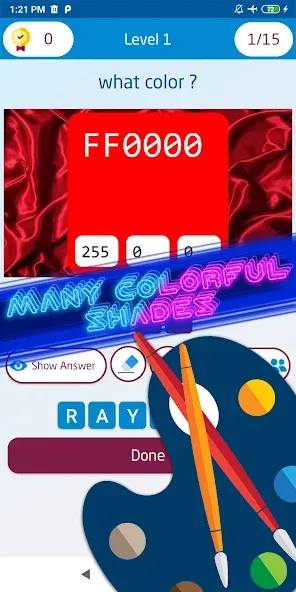 Guess the color game [MOD: безлимитные подсказки и попытки] — Скачать бесплатно (APK) — скриншот 4