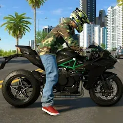 Kawasaki Ninja H2r Games 3D [MOD: безлимитные деньги и все мотоциклы] (Бесплатно / APK)