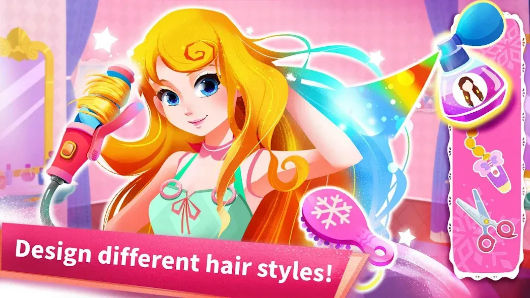 Little Panda: Princess Salon [MOD: все наряды и аксессуары открыты] последняя версия — скриншот 3