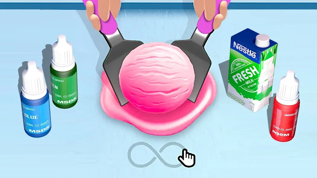 Взломанная Ice Cream Games: Rainbow Maker [MOD: безлимитные монеты и всё открыто] на Андроид — скриншот 2