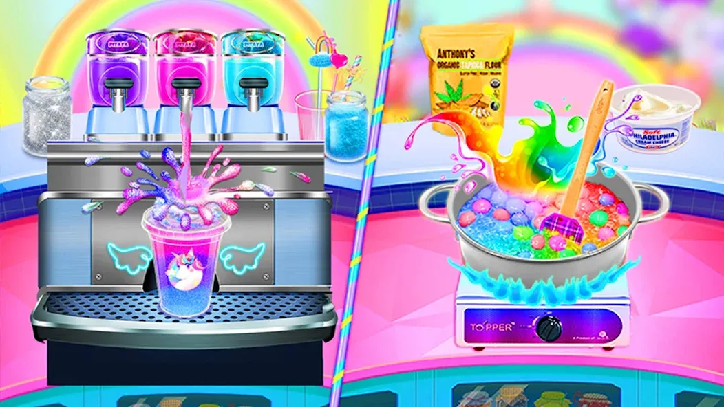 Взломанная Ice Cream Games: Rainbow Maker [MOD: безлимитные монеты и всё открыто] на Андроид — скриншот 4