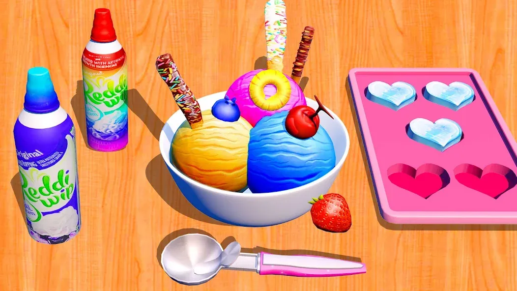 Взломанная Ice Cream Games: Rainbow Maker [MOD: безлимитные монеты и всё открыто] на Андроид — скриншот 5