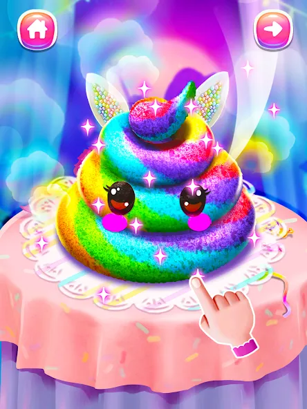 Скачать взлом Girl Games: Unicorn Cooking [MOD: разблокированы все рецепты и украшения] — скриншот 4