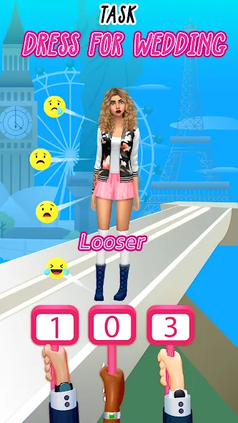 Взломанная Fashion Battle - Girl Dress Up [MOD: безлимитные деньги и все наряды] на Андроид — скриншот 3