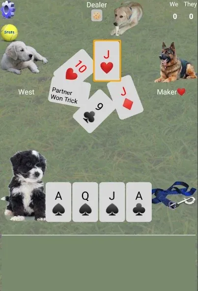 Скачать K9 Euchre [MOD: безлимитные подсказки и быстрый прогресс] на телефон — скриншот 2