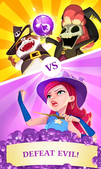 Скачать взлом Bubble Witch 3 Saga [MOD: безлимитные жизни и усилители] — скриншот 3