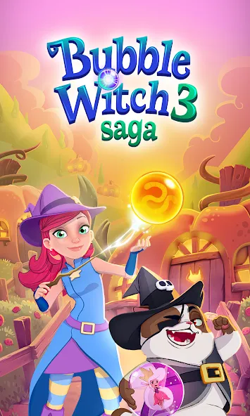 Скачать взлом Bubble Witch 3 Saga [MOD: безлимитные жизни и усилители] — скриншот 5