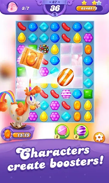 Candy Crush Friends Saga [MOD: безлимитные жизни и бустеры] на Андроид — скриншот 3