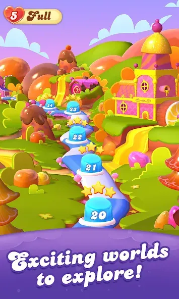 Candy Crush Friends Saga [MOD: безлимитные жизни и бустеры] на Андроид — скриншот 4
