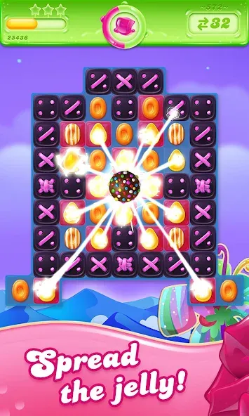 Candy Crush Jelly Saga [MOD: безлимитные бустеры и жизни] последняя версия — скриншот 1