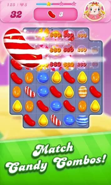 Взломанная Candy Crush Saga [MOD: бесконечные жизни и бустеры] на Андроид — скриншот 2