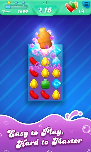 Candy Crush Soda Saga [MOD: безлимитные жизни и бустеры] (Бесплатно / APK) — скриншот 1