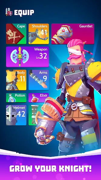Knighthood - RPG Knights [MOD: безлимитные ресурсы и усиленные рыцари] (Бесплатно / APK) — скриншот 3