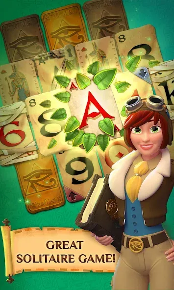 Взломанная Pyramid Solitaire Saga [MOD: безлимитные подсказки и жизни] на Андроид — скриншот 1