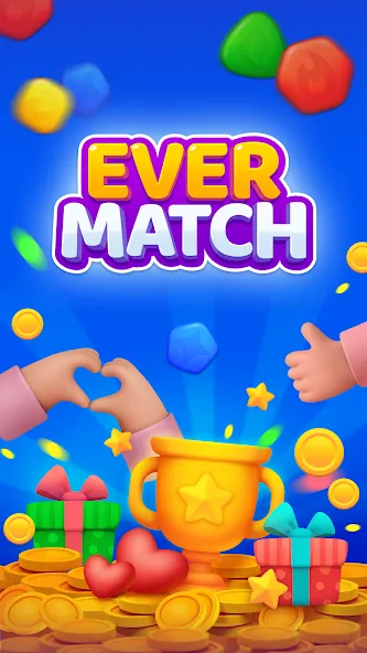 Взломанная EverMatch 3 Game [MOD: безлимитные ходы и бонусы] на Андроид — скриншот 1