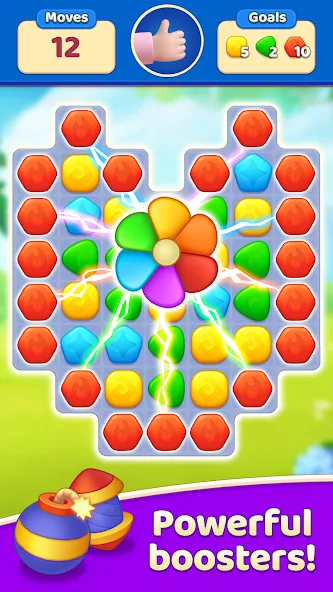 Взломанная EverMatch 3 Game [MOD: безлимитные ходы и бонусы] на Андроид — скриншот 3