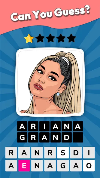 Взломанная Guess the Celebrities [MOD: открыты все знаменитости и уровни] на Андроид — скриншот 2