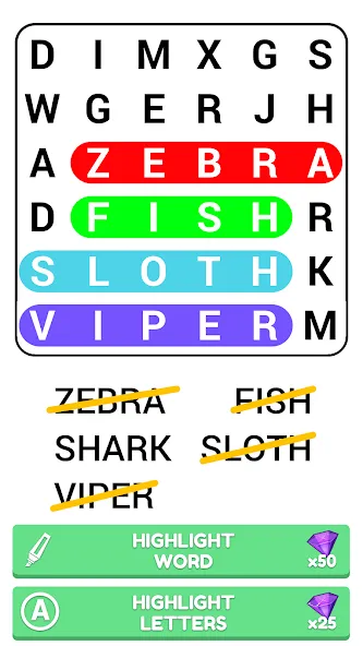 Скачать Word Search Puzzle Game [MOD: без рекламы и подсказки доступны] — скриншот 4