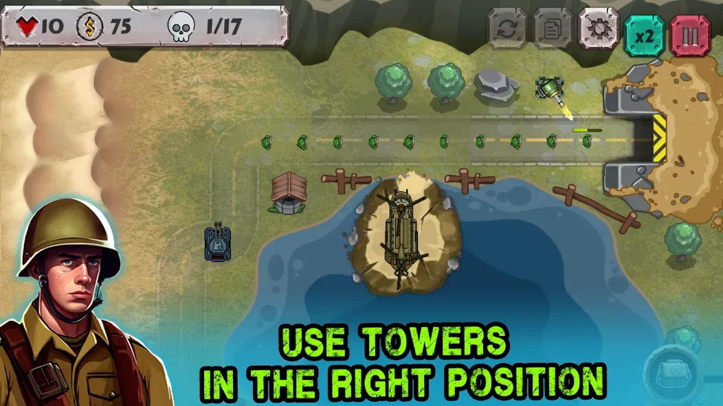 Скачать Battle Strategy: Tower Defense [MOD: безлимитные деньги и усиленные башни] на телефон — скриншот 3