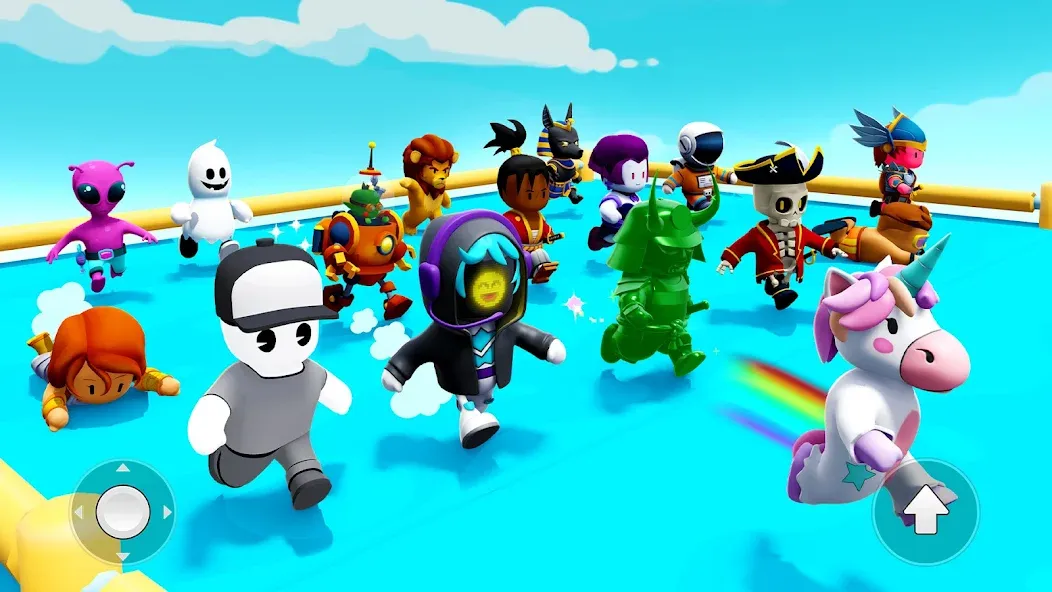 Взломанная Stumble Guys [MOD: безлимитные монеты и все скины] на Андроид — скриншот 3