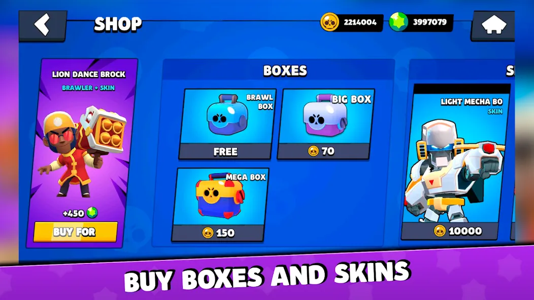 Скачать взлом Box Simulator for Brawl Stars [MOD: безлимитные монеты и открытые боксы] — скриншот 2