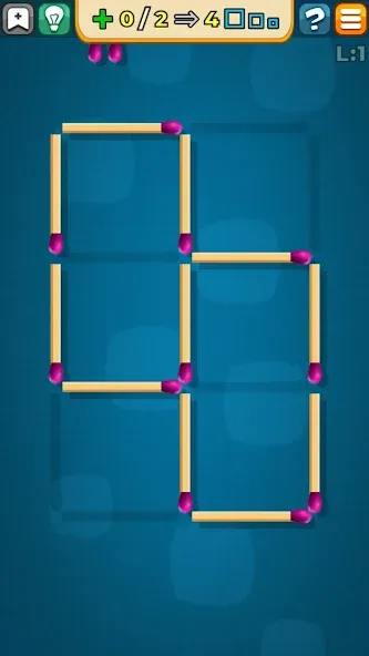 Скачать Matches Puzzle Game [MOD: безлимитные подсказки и отмена ходов] — скриншот 2
