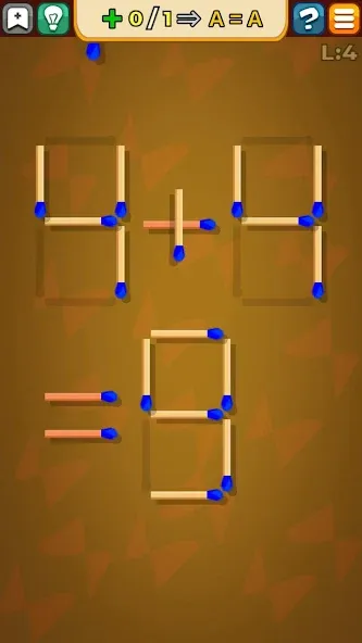 Скачать Matches Puzzle Game [MOD: безлимитные подсказки и отмена ходов] — скриншот 4