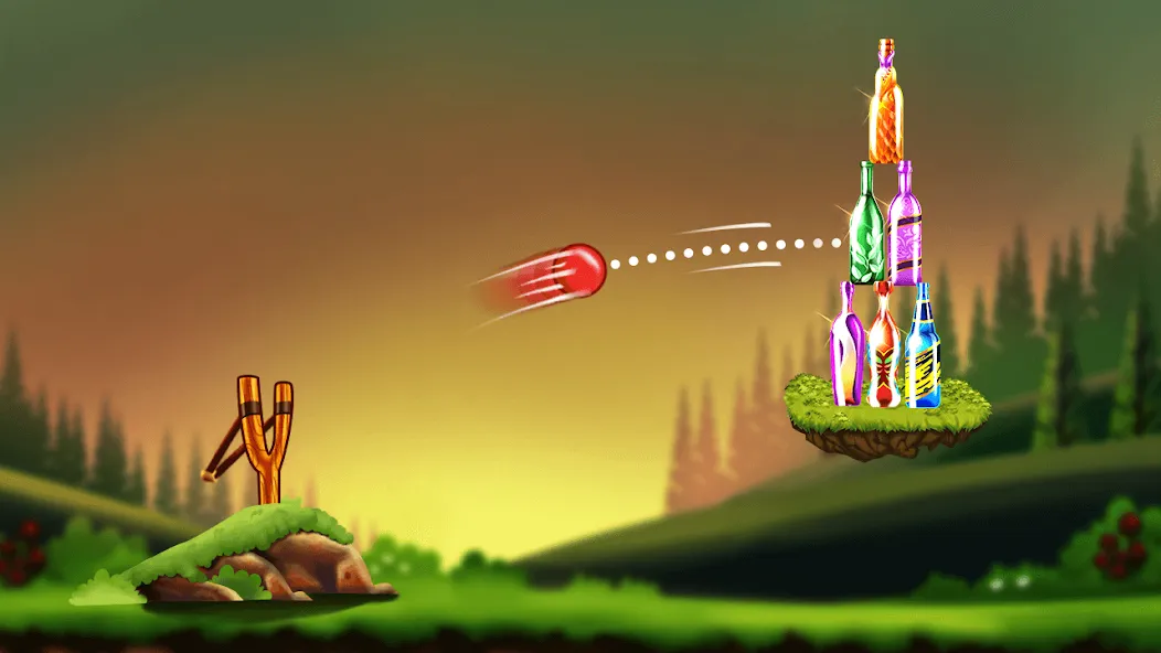 Взломанная Bottle Shooting Game 2 [MOD: безлимитные патроны и открыты все уровни] на Андроид — скриншот 1