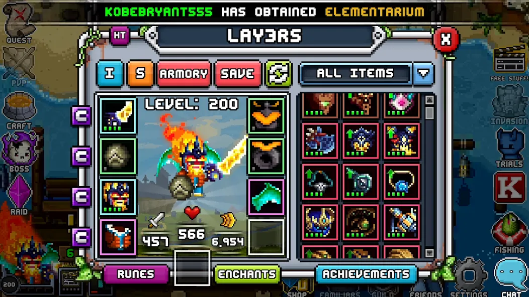 Скачать Bit Heroes Quest: Pixel RPG [MOD: безлимитные ресурсы и улучшенная экипировка] — скриншот 3