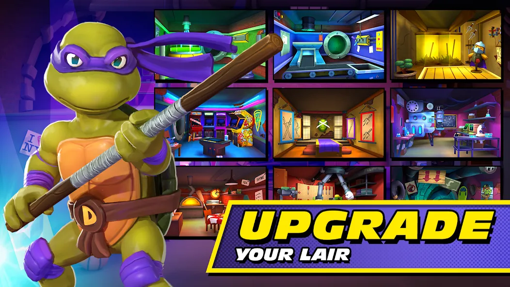 Взломанная TMNT: Mutant Madness [MOD: безлимитные ресурсы и усиленные герои] на Андроид — скриншот 3