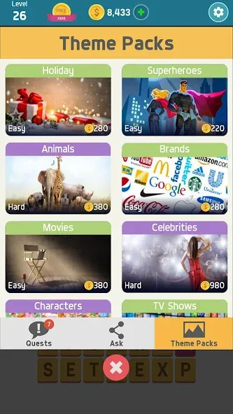 Скачать взлом Pictoword: Fun Brain Word Game [MOD: без рекламы и подсказки бесплатно] — скриншот 5